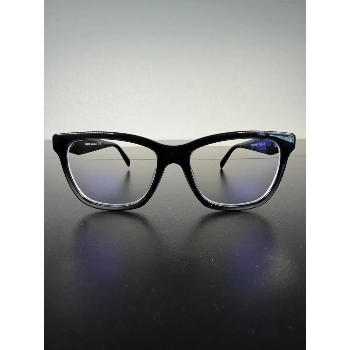 Prada Women Eyeglasses Black Demo Square PRA05V 17K1O1