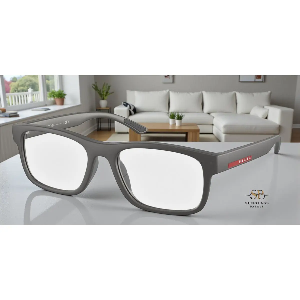Prada Linea Rossa PS 04QV 16X1O1 Grigio Metal Demo Lens 52 mm Men`s Eyeglasses