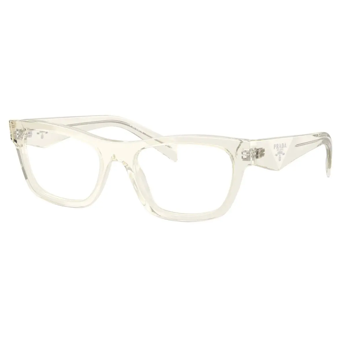 Prada Eyeglasses Frames VPRB01 19X-1O1 Clear Yellow Cat Eye Full Rim 52-19-145