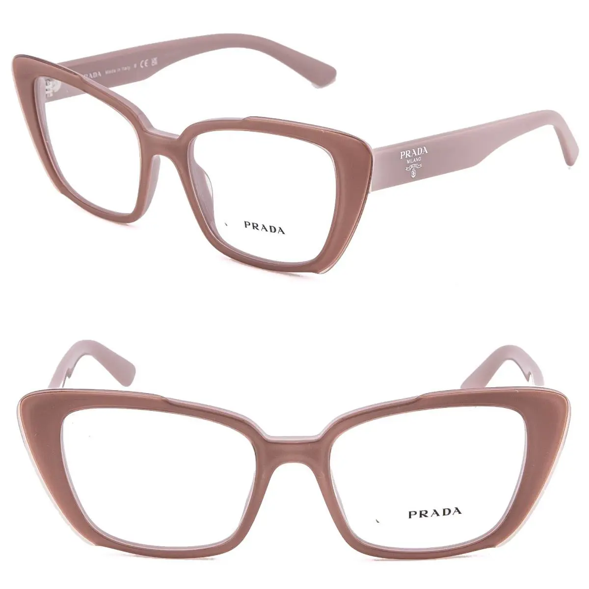 Prada 01Y Millennials PR01YV Pink Logo Eyeglasses Optical Frame 53 mm 01YV