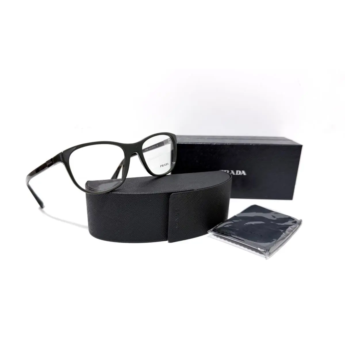 Prada Vpr 29S UF8-1O1 Glossy Dark Green Brown Eyeglasses 54-19-140 Italy VPR29S