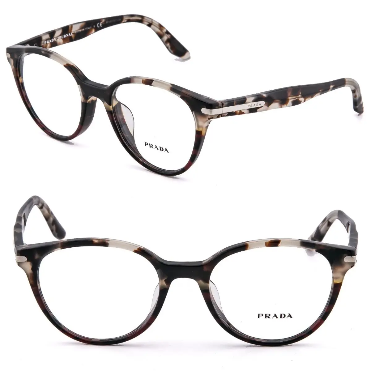 Prada 07T Journal PR07TV Brown Purple Havana Eyeglasses Optical Frame 52 mm