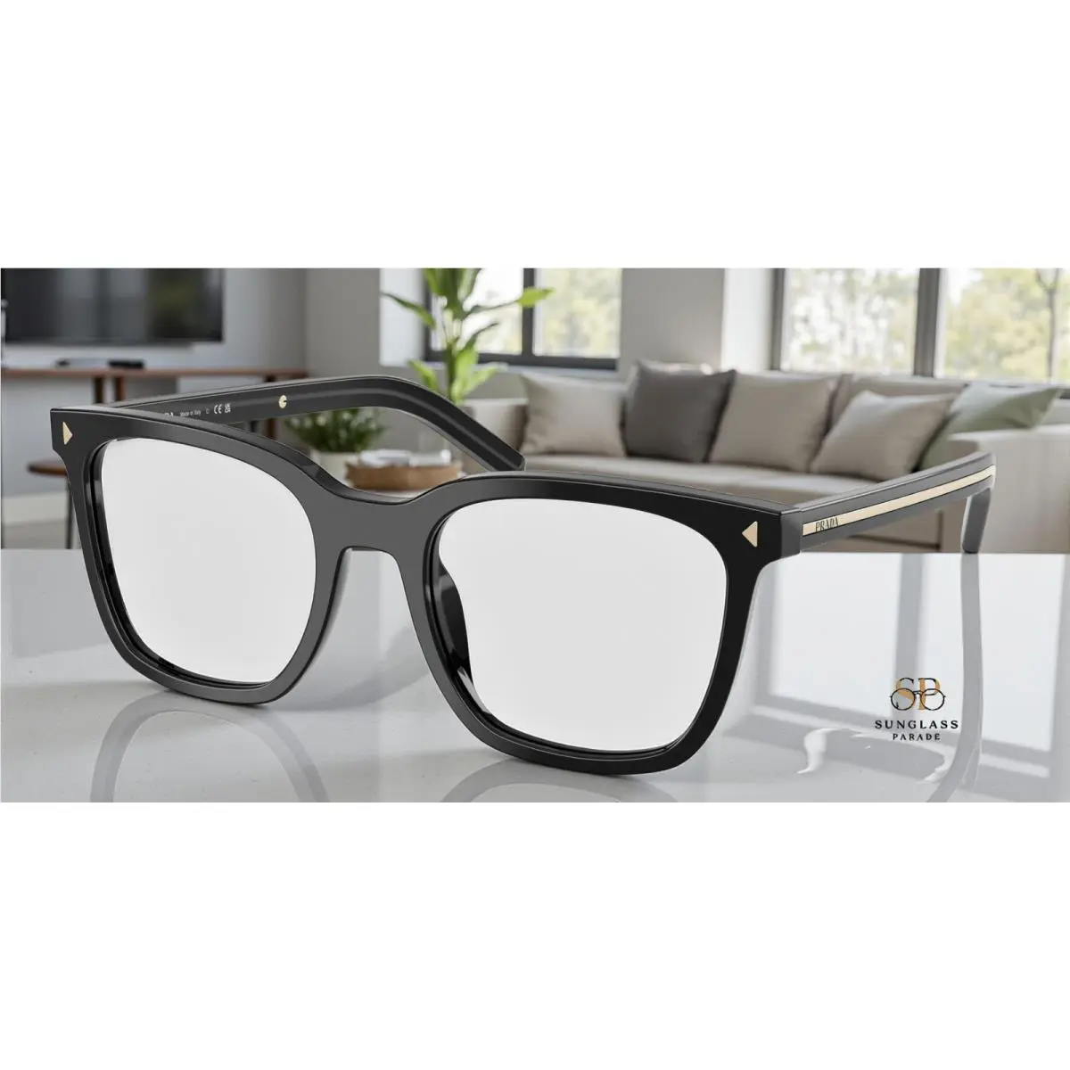 Prada PR B11V 16K1O1 Black Demo Lens 50 mm Women`s Eyeglasses
