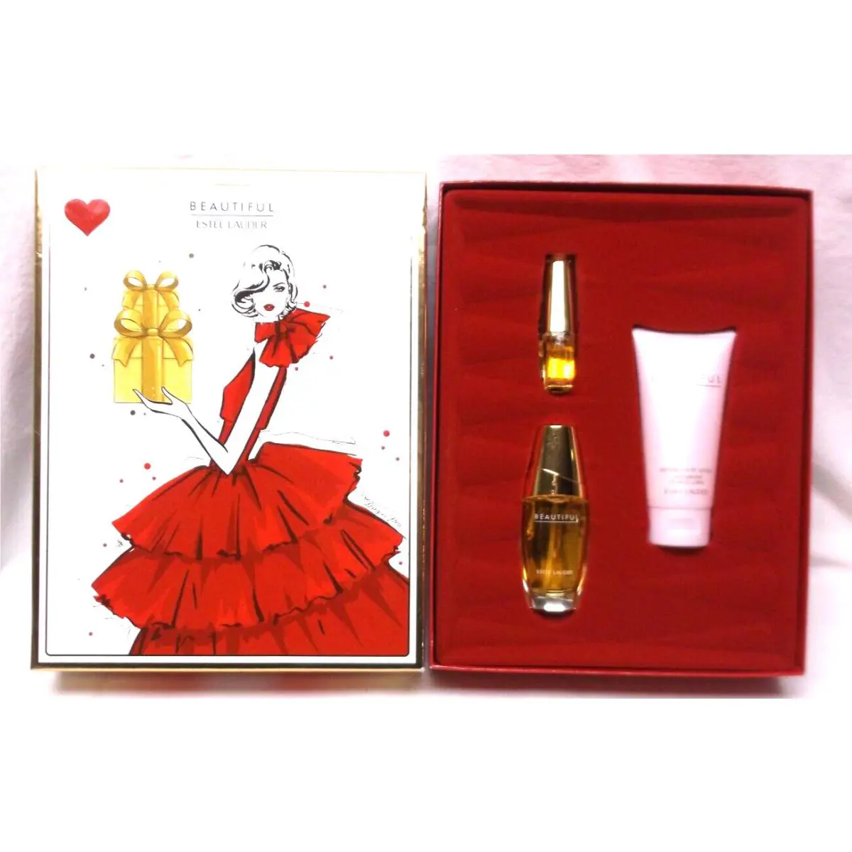 Beautiful Estee Lauder 3 Piece Perfume Set Body Cream Perfume Spray
