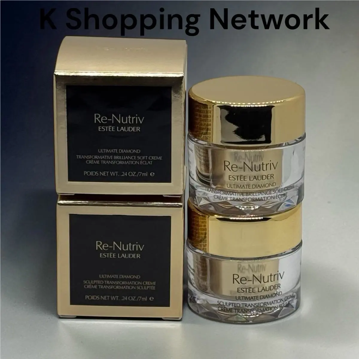 Estee Lauder Re-nutriv Ultimate Diamond Soft Sculpted Creme 7ml x2 Set