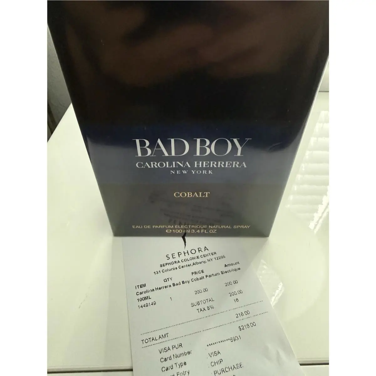 Bad Boy Cobalt Elixir by Carolina Herrera 3.4 oz Edp Cologne For Men