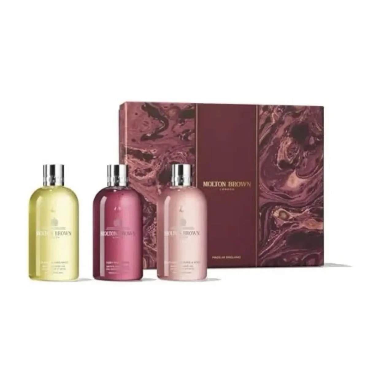 London Women`s 3x 10oz Floral Spicy Body Care Gift Set Shower Gel by Molton Brown