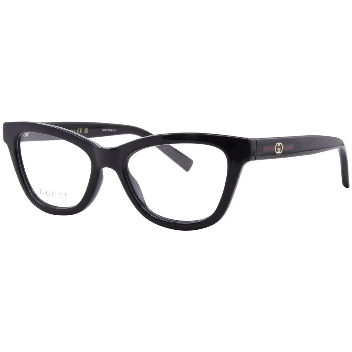 Gucci GG1983O 001 Eyeglasses Frame Women`s Black Full Rim Cat Eye Style 52mm