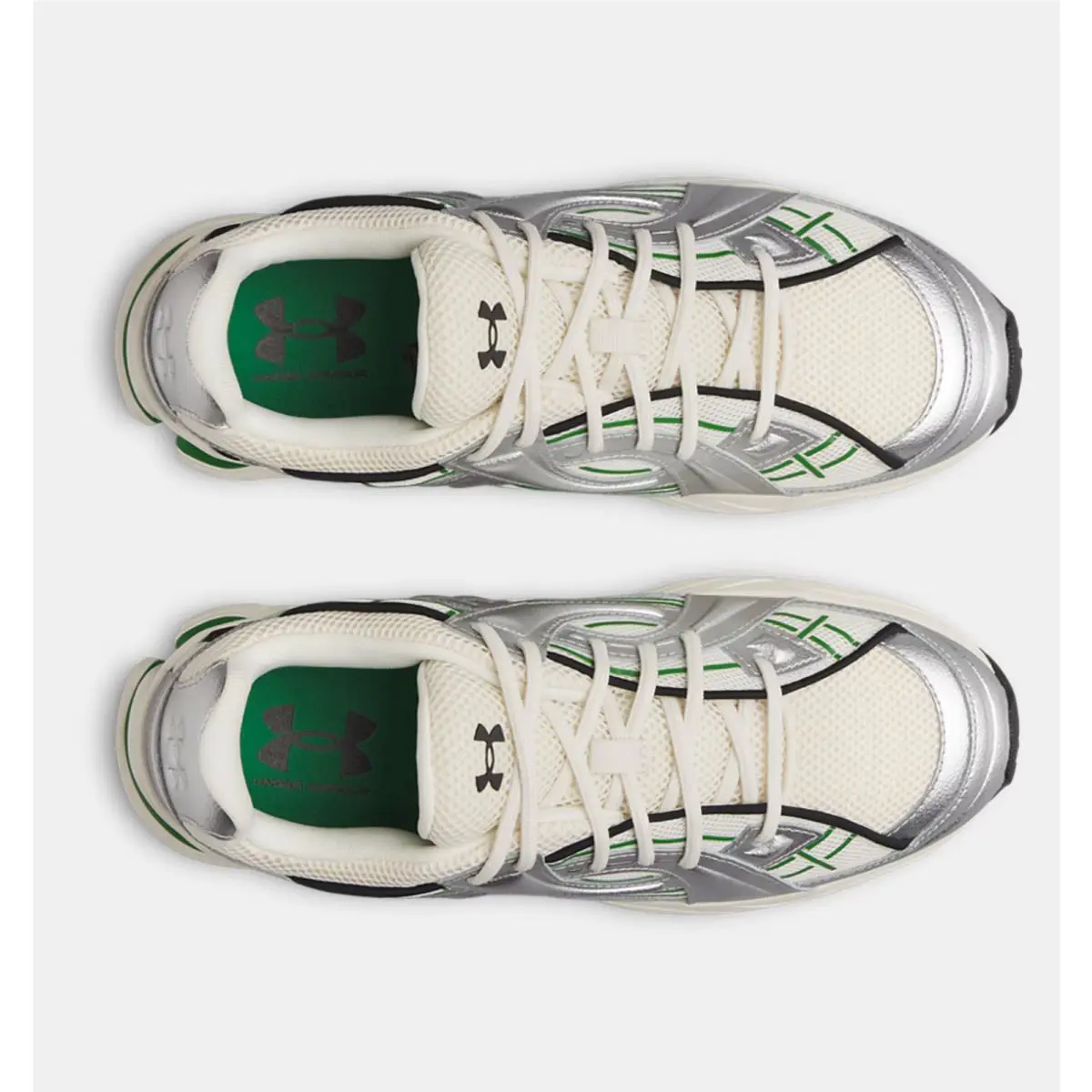 Under Armour shoes - Stone / Metallic Silver / Team Kelly Green 6