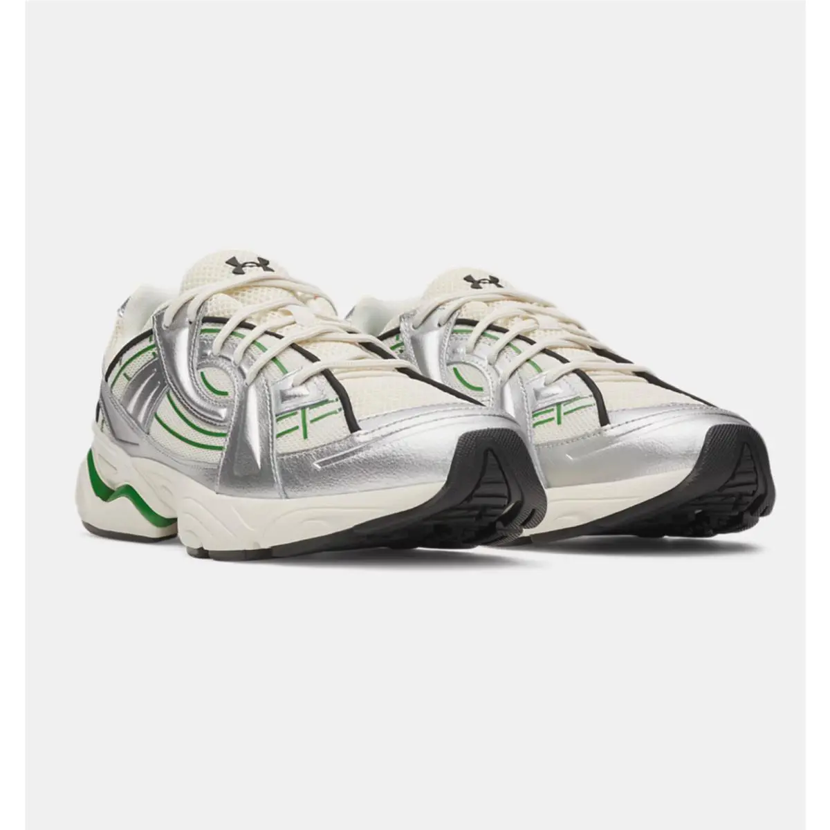 Under Armour shoes - Stone / Metallic Silver / Team Kelly Green 7