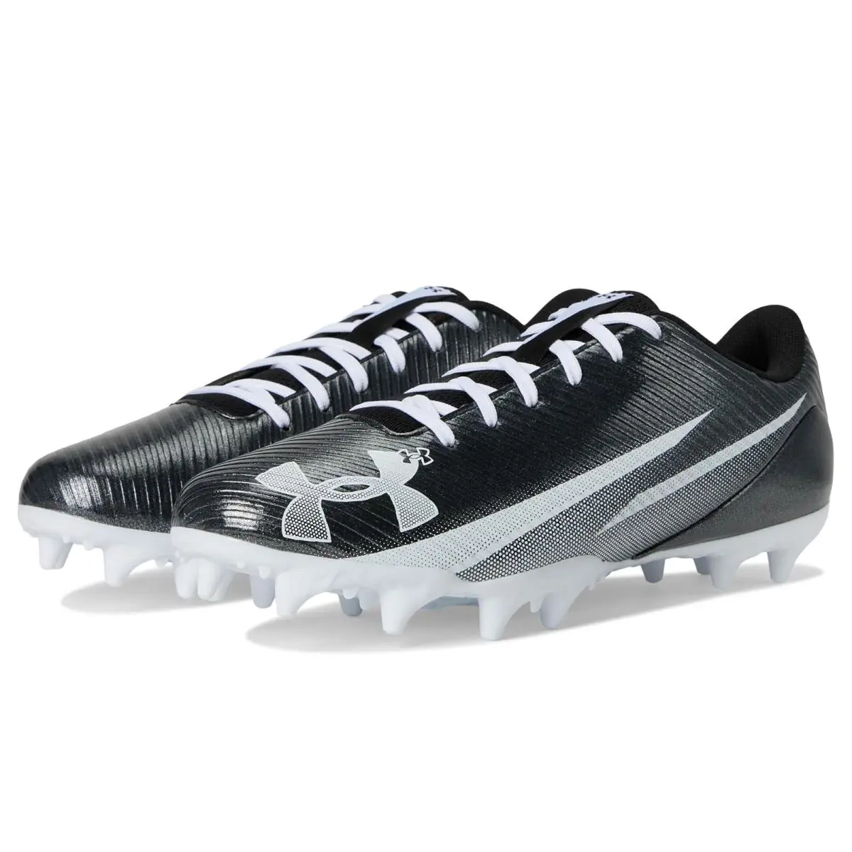 Man`s Sneakers Athletic Shoes Under Armour Blur Select Football Cleats - Black/Anthracite/Anthracite