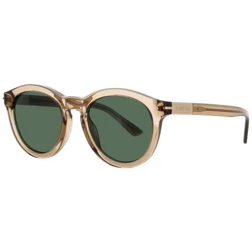 GG1501S 004 Sunglasses Brown Frame Green Lenses 52 mm by Gucci
