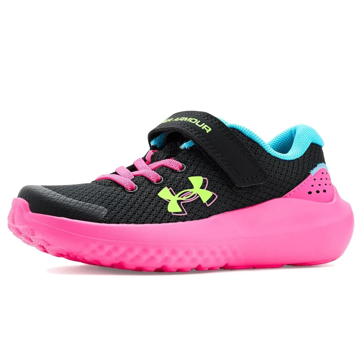Under Armour shoes - Black/Fresco Blue/Hyper Green 6
