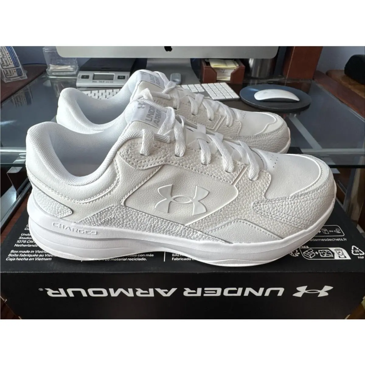 Under Armour shoes - Edge LTHR 4E - Edge LTHR - 3028602-100 - White 12
