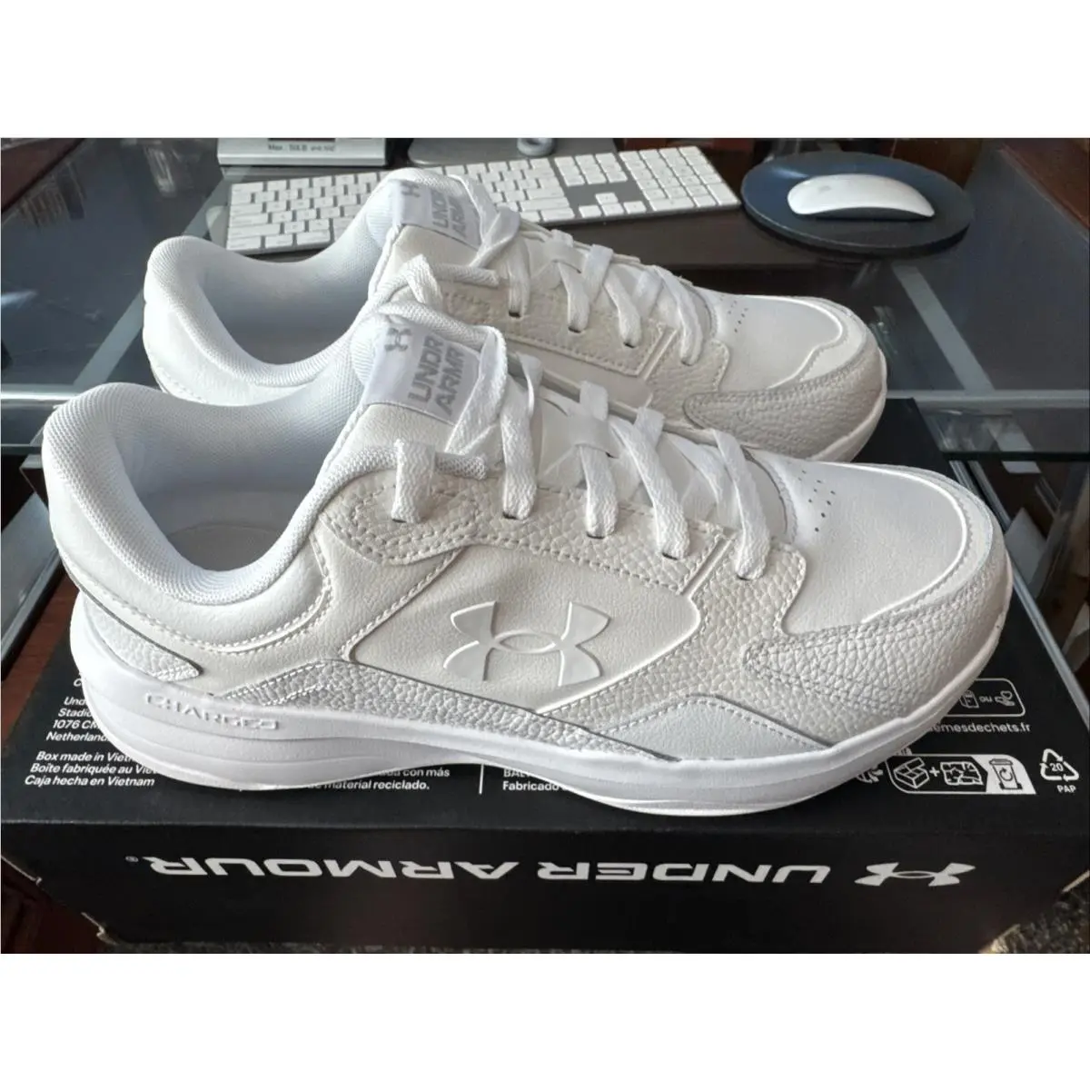 Under Armour shoes - Edge LTHR 4E - Edge LTHR - 3028602-100 - White 13