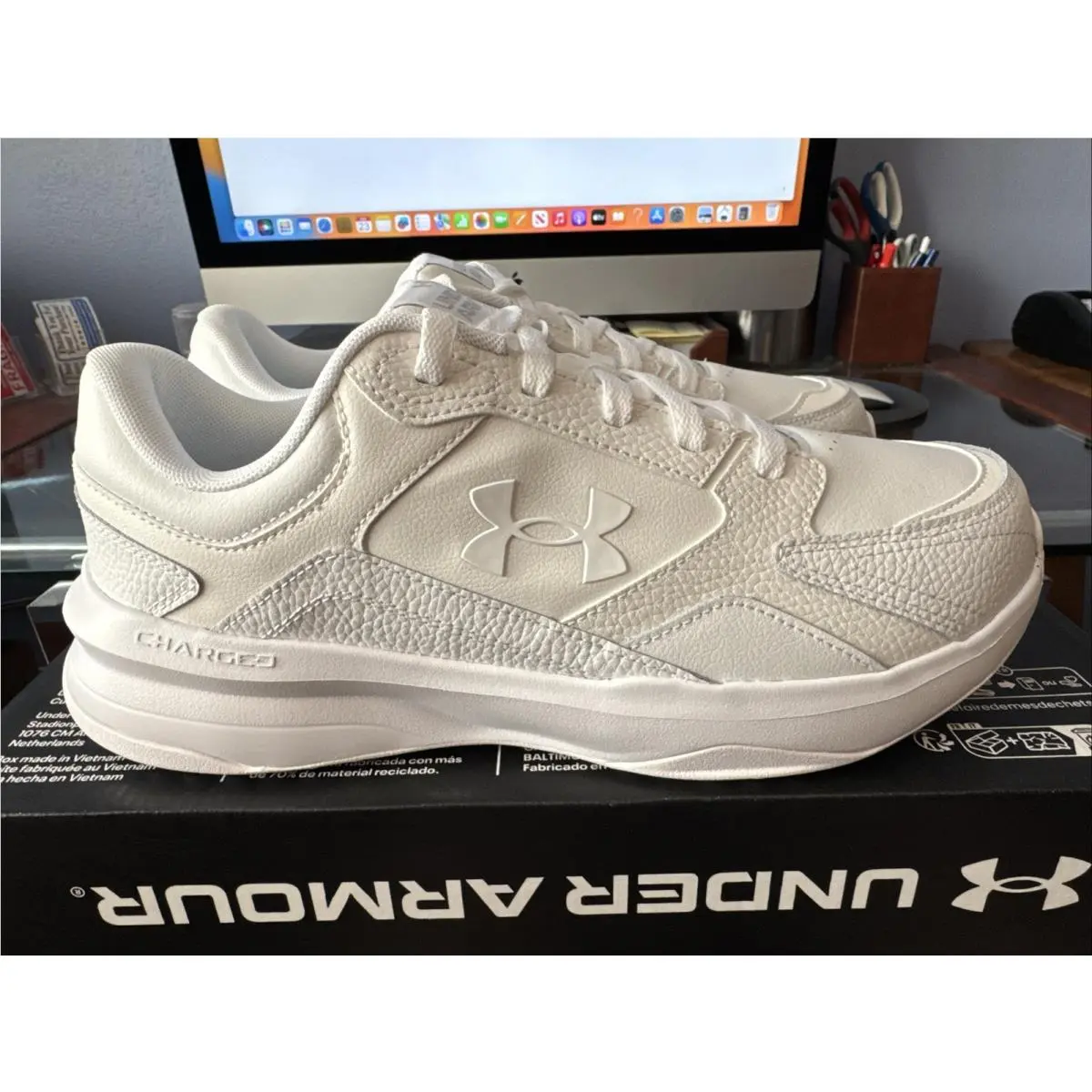 Under Armour shoes - Edge LTHR 4E - Edge LTHR - 3028602-100 - White 14
