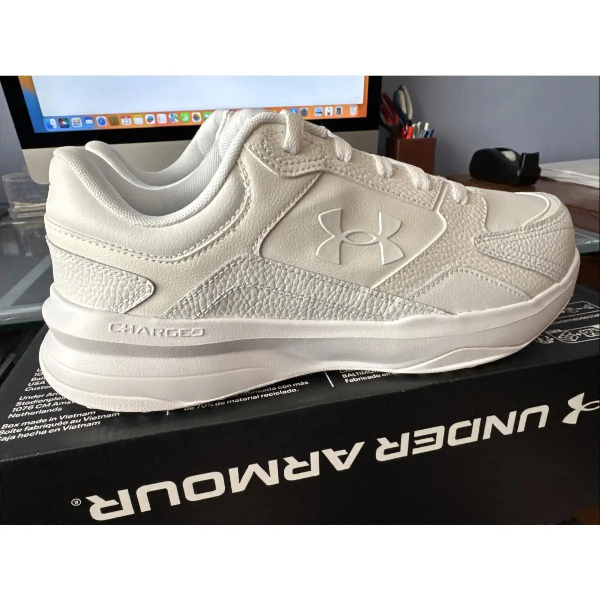 Under Armour shoes - Edge LTHR 4E - Edge LTHR - 3028602-100 - White 15