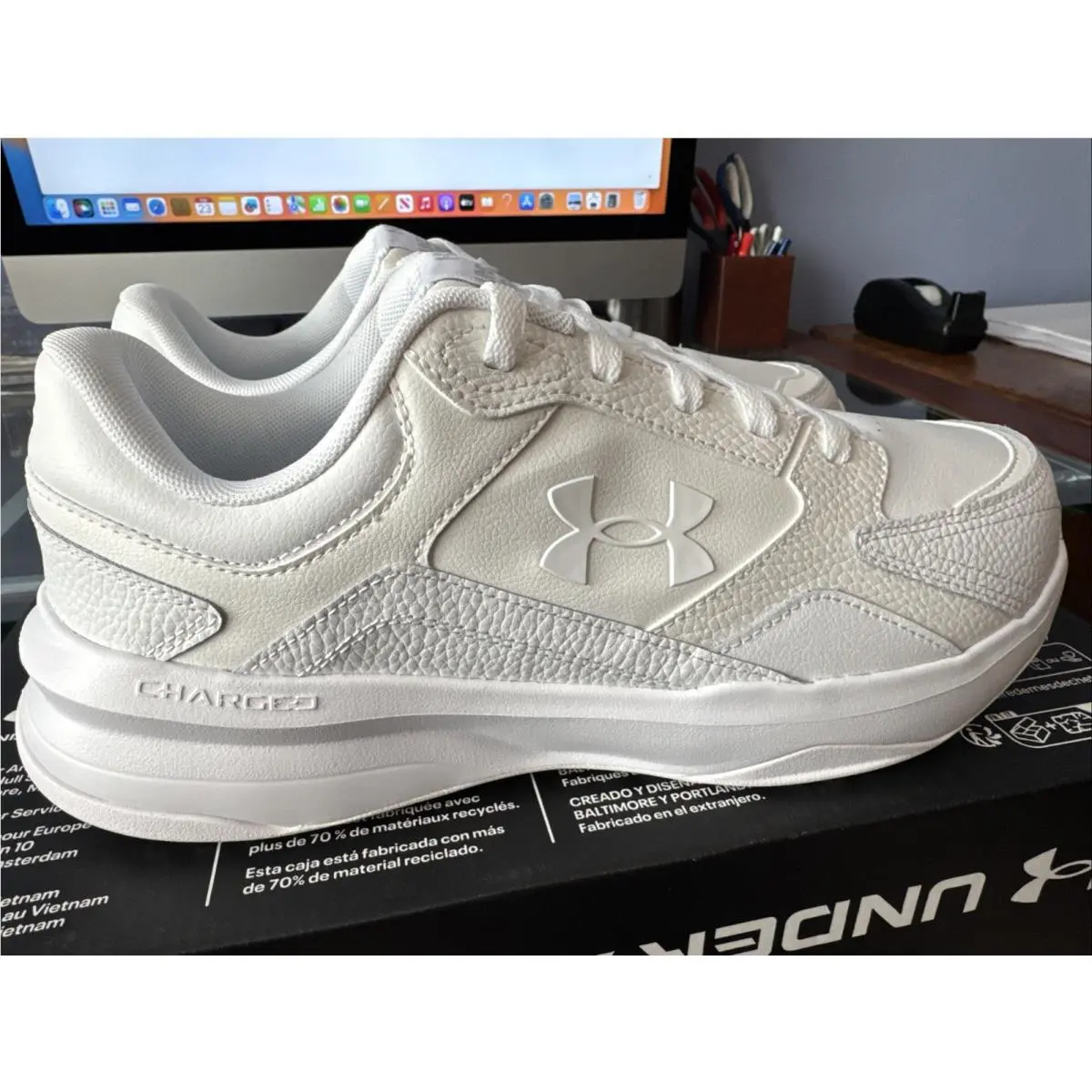 Under Armour shoes - Edge LTHR 4E - Edge LTHR - 3028602-100 - White 6