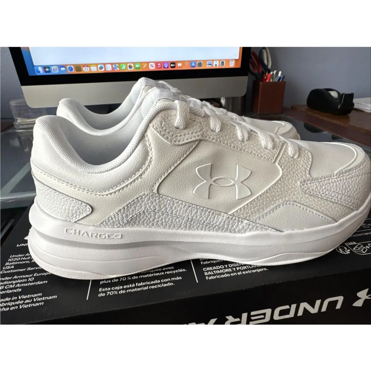 Under Armour shoes - Edge LTHR 4E - Edge LTHR - 3028602-100 - White 20