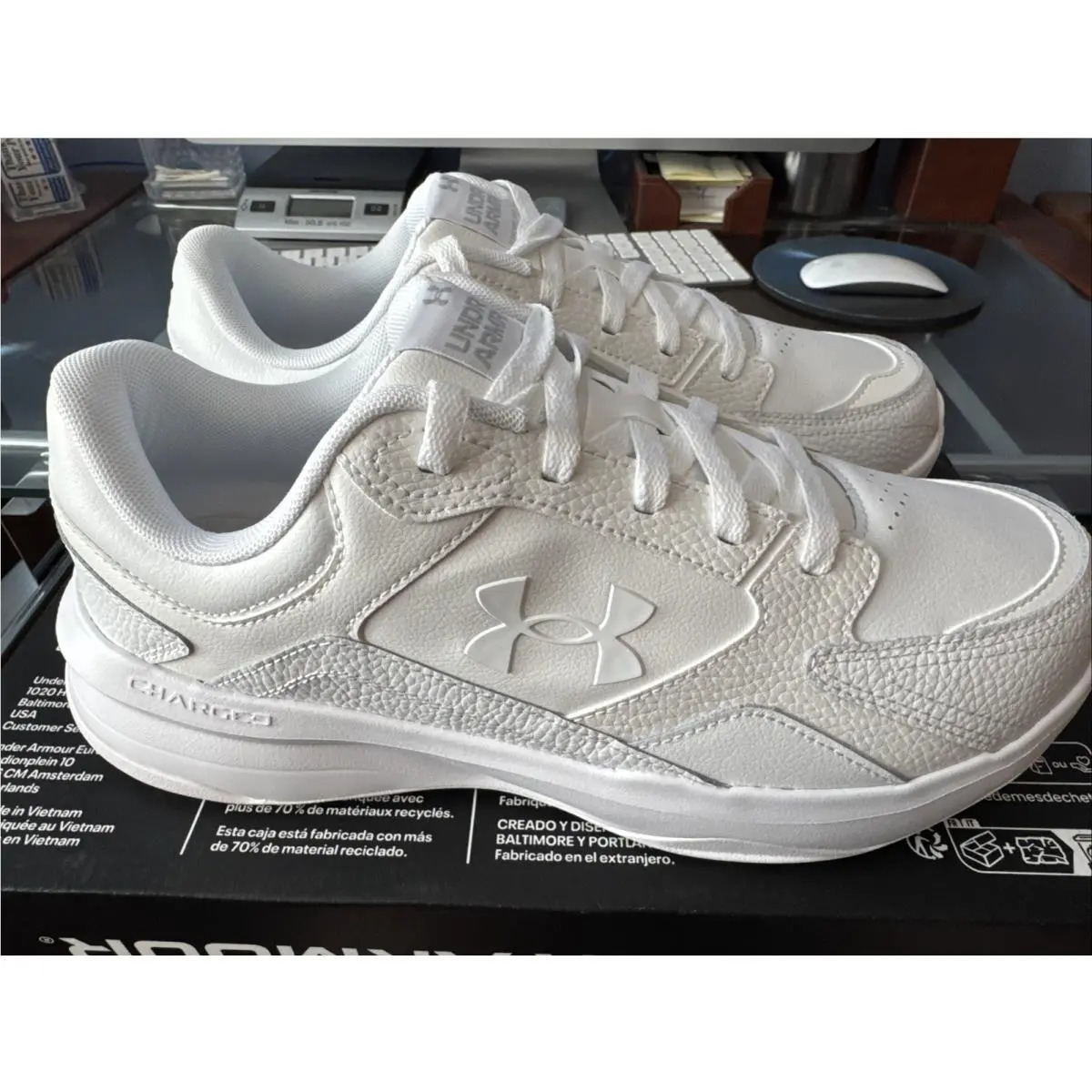 Under Armour shoes - Edge LTHR 4E - Edge LTHR - 3028602-100 - White 22
