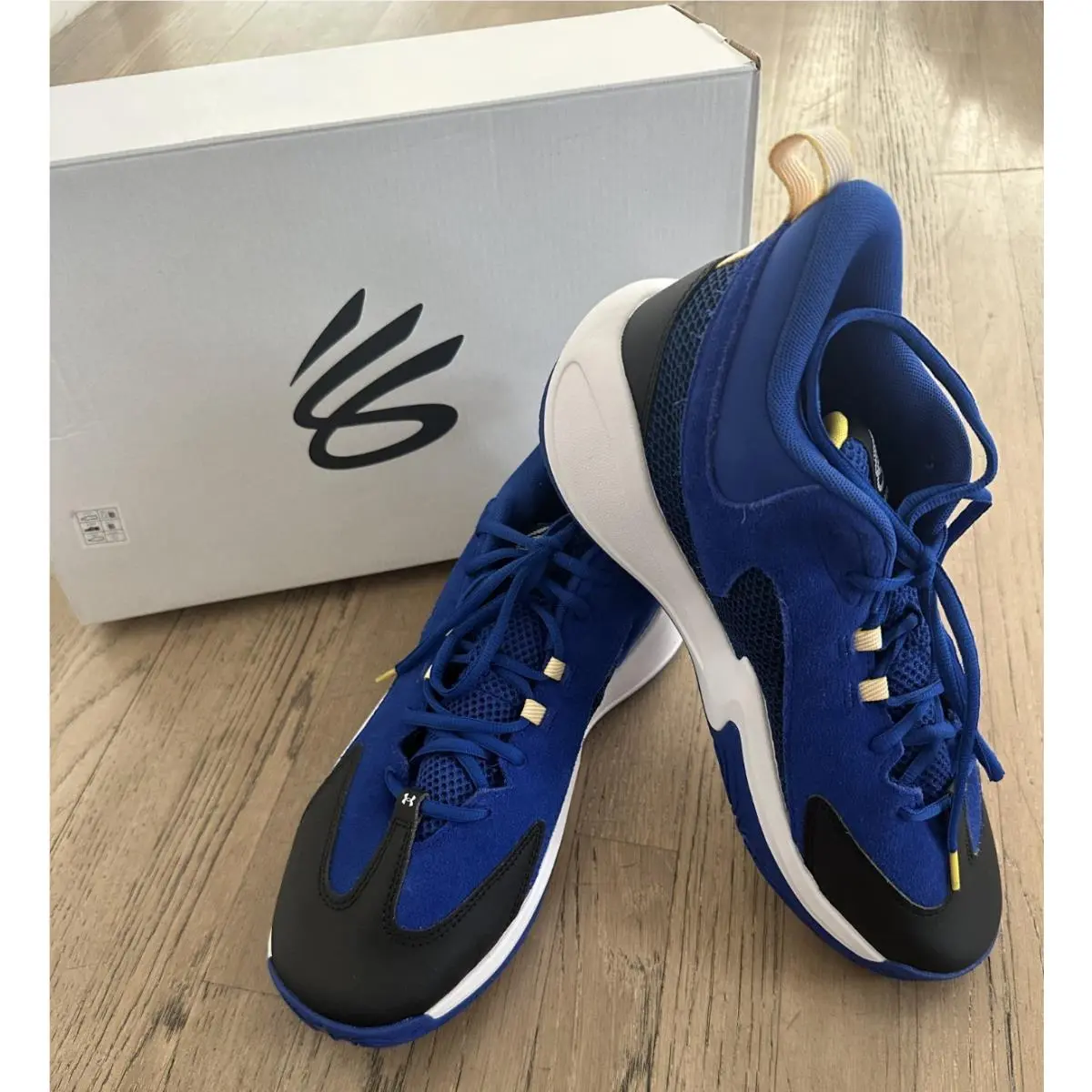 Under Armour Curry 3Z 25 Sde Shoes Mens 10 Royal Blue/white Sneakers 6000750-400