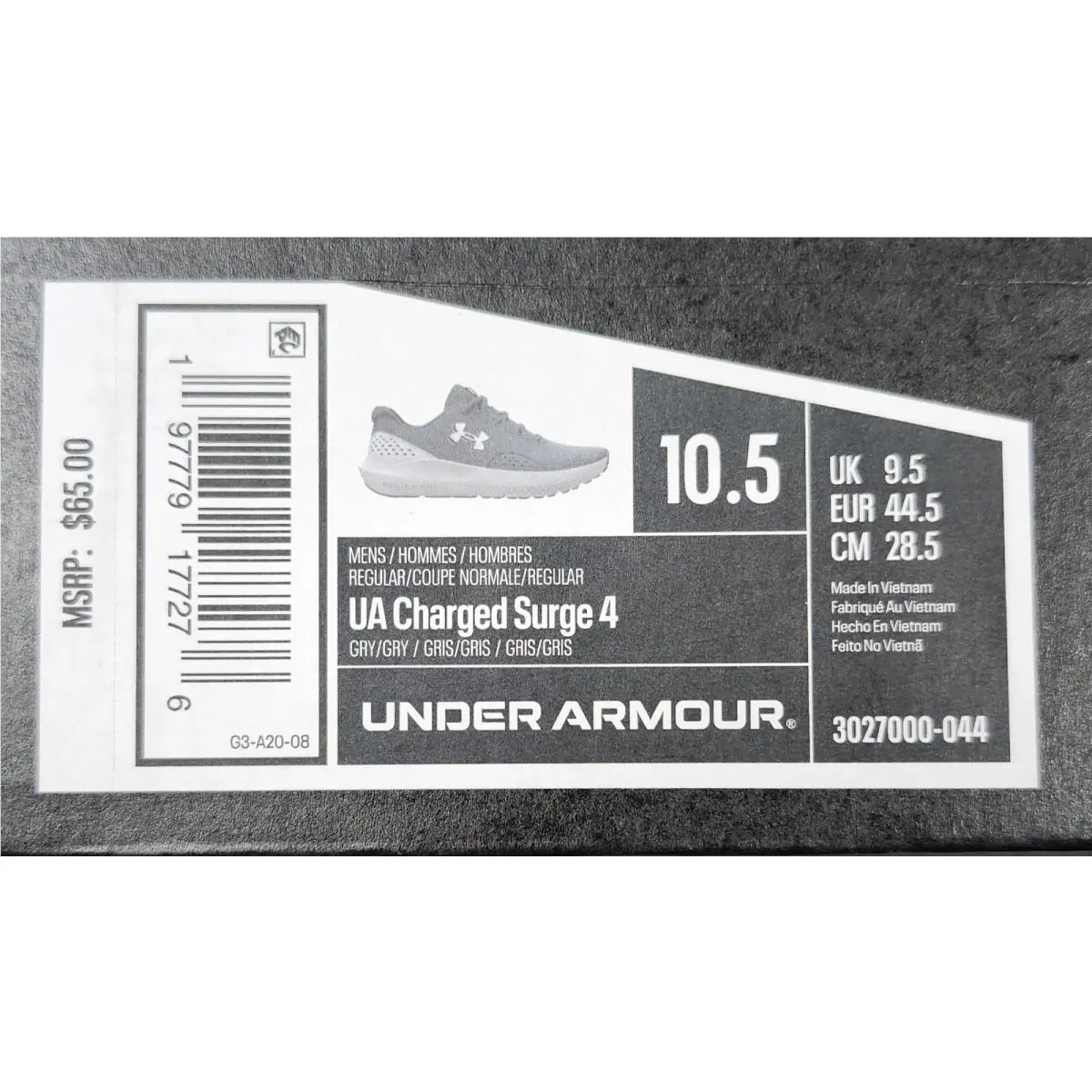 Under Armour shoes - Under Armour Surge - Surge - 3027000-044 - Gray 7