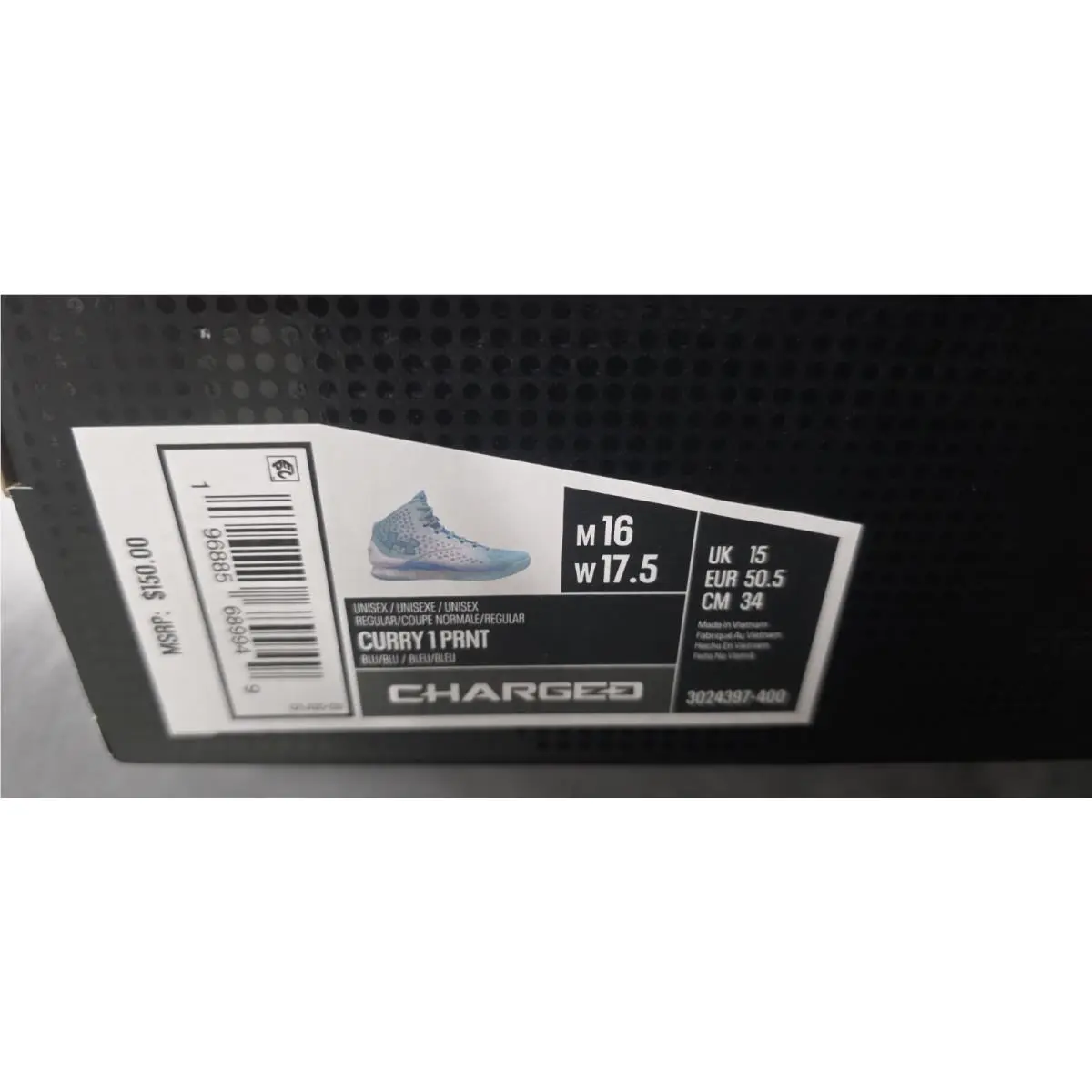 Under Armour shoes - Curry 1 Retro Mouthguard - Curry Retro Mouthguard - 3024397-400 - Blue 5