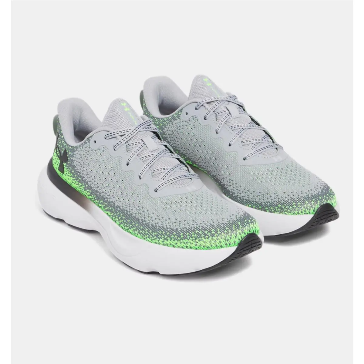 UA Under Armour Mens Infinite Running Shoes - Gray Green Sneakers - Sz 11.5