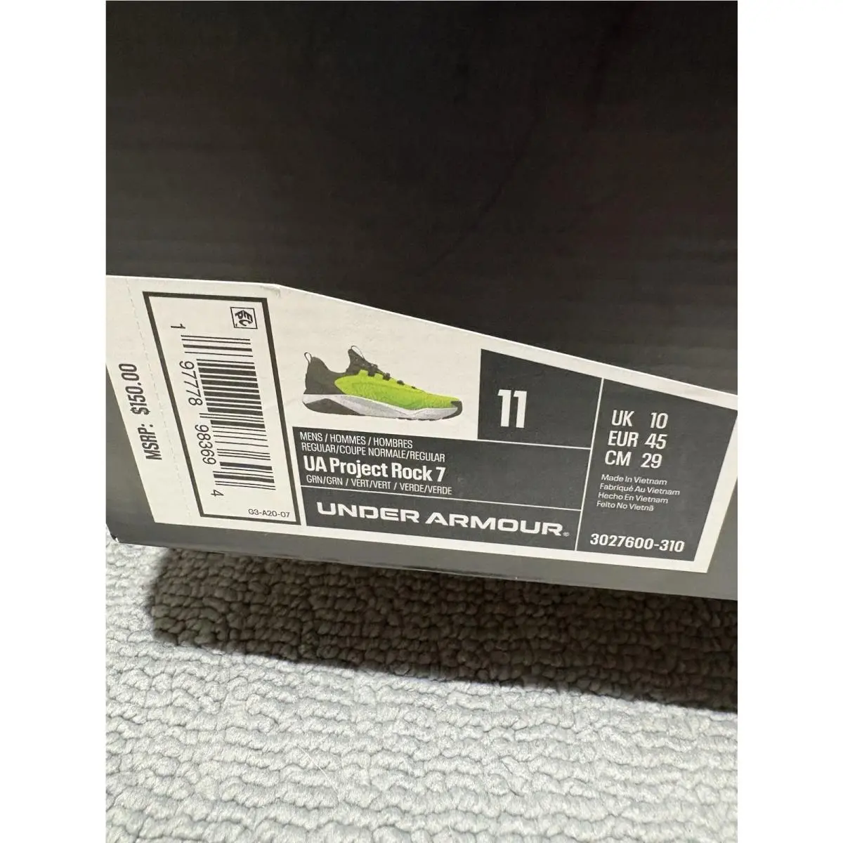 Under Armour shoes - Project Rock 7 - Project Rock - 3027600310 - Green 3