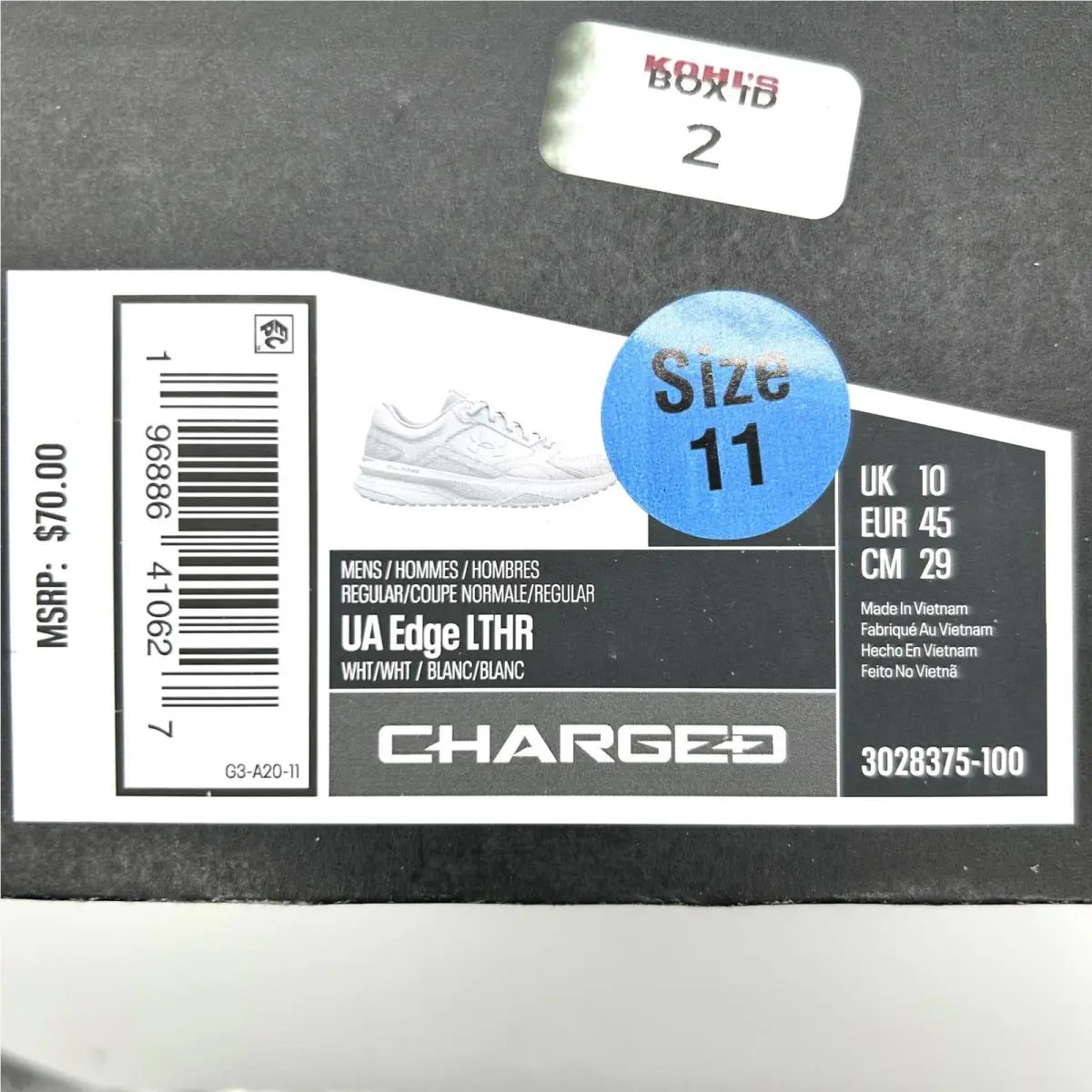 Under Armour shoes - Under Armour Charged Rogue 3 - 3028375-100 - White 9