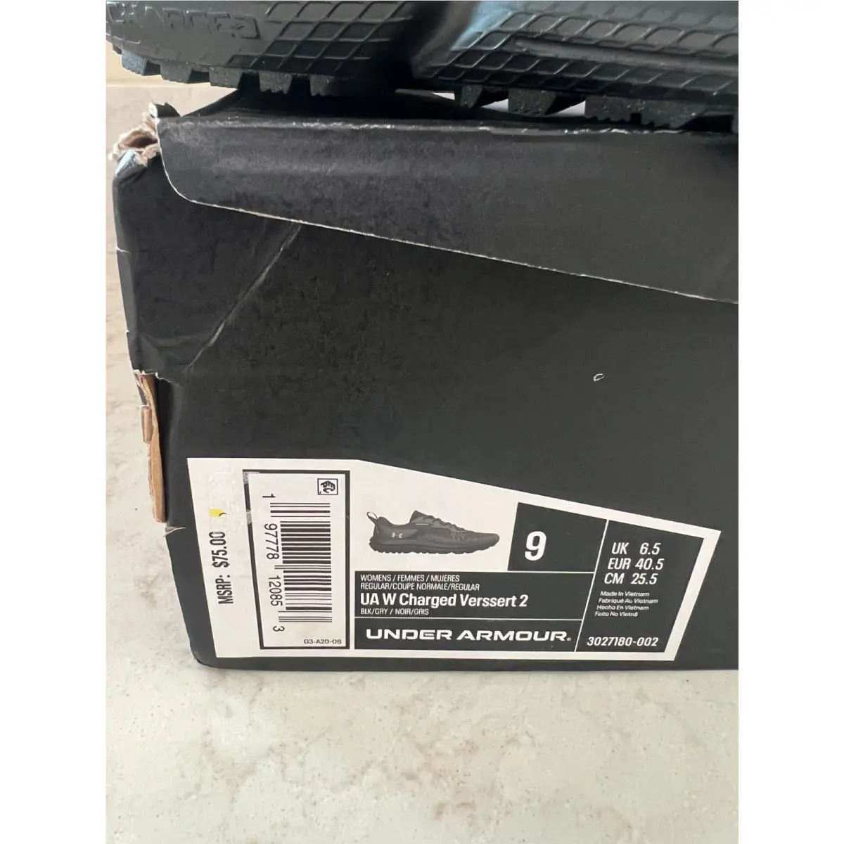 Under Armour shoes - Under Armour Charged Verssert 2 - 3027180-002 - Black (UPC: 197778120853) 5