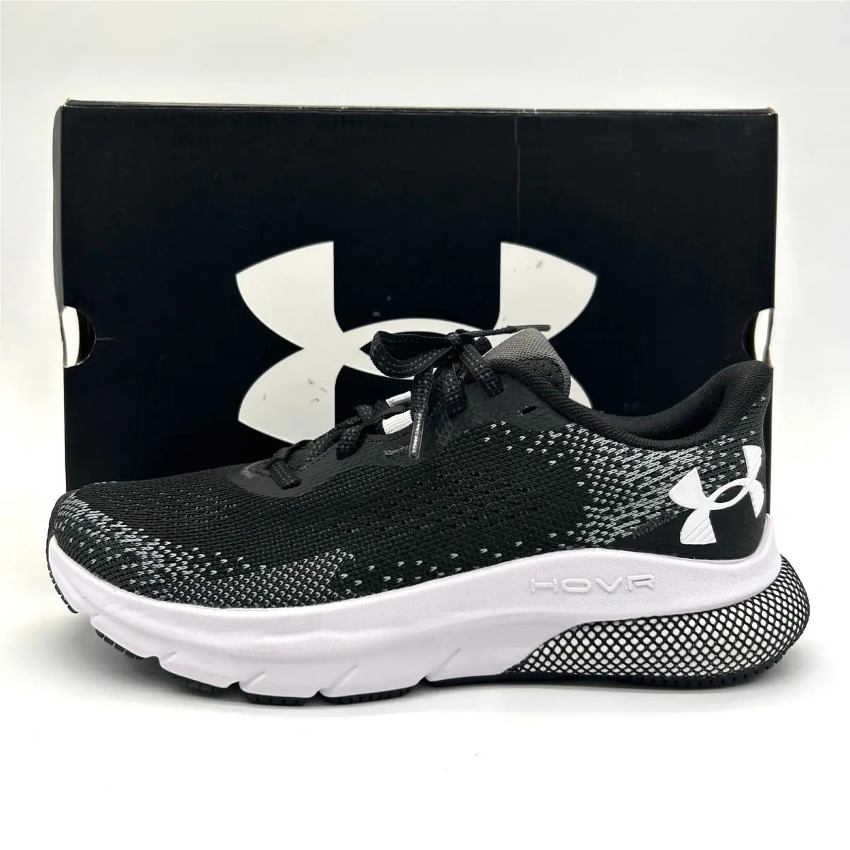 Under Armour Hovr Turbulence 2 Shoes Womens 7 Black Grey Running Sneakers