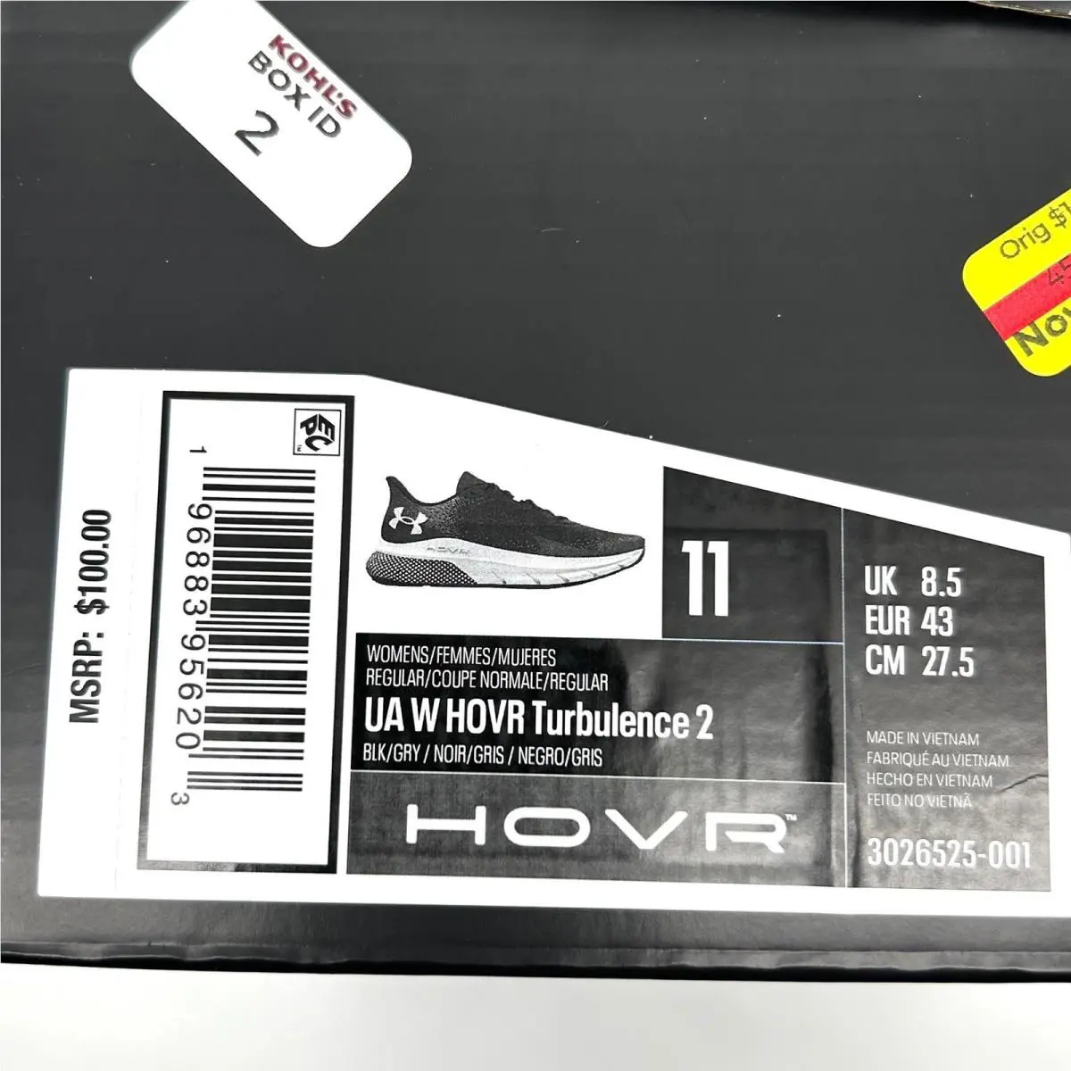 Under Armour shoes - HOVR Turbulence 2 - HOVR Turbulence - 3026525 001 - Black 8