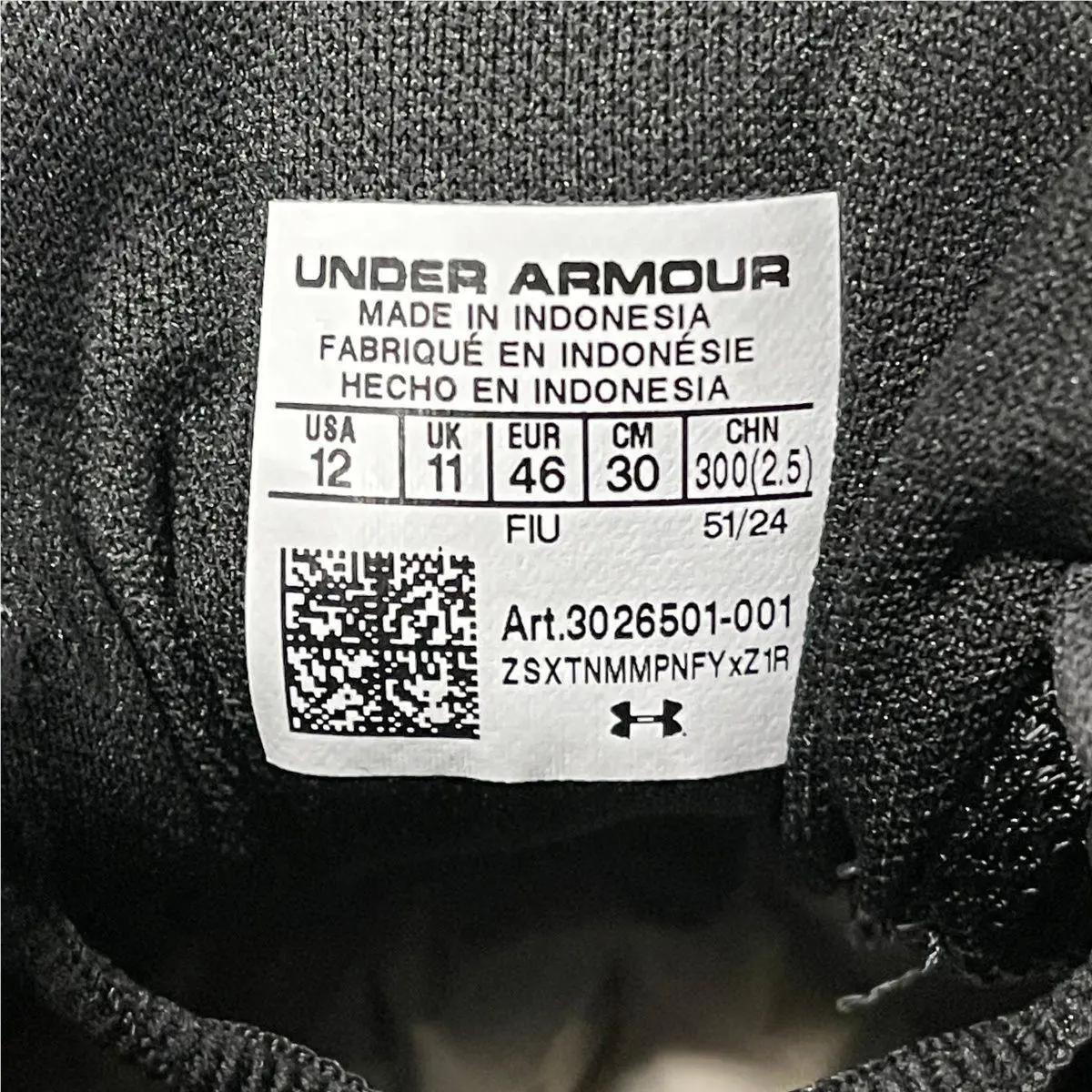 Under Armour shoes - VS185084 - vs-185084 - Black (UPC: 196040278865) 0