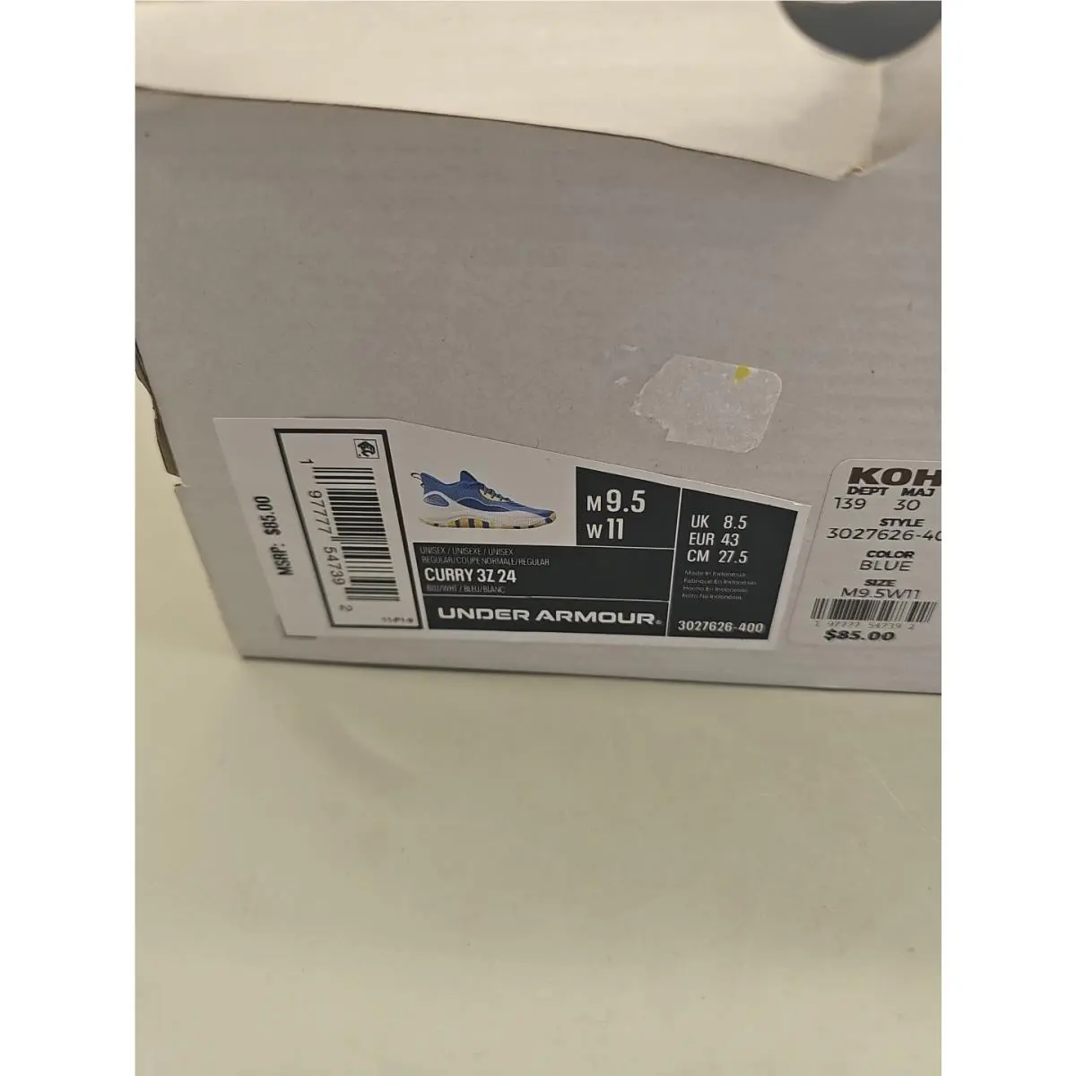 Under Armour shoes - Under Armour Curry 3Z6 - Curry - 3025090-103 - White Blue Yellow 4