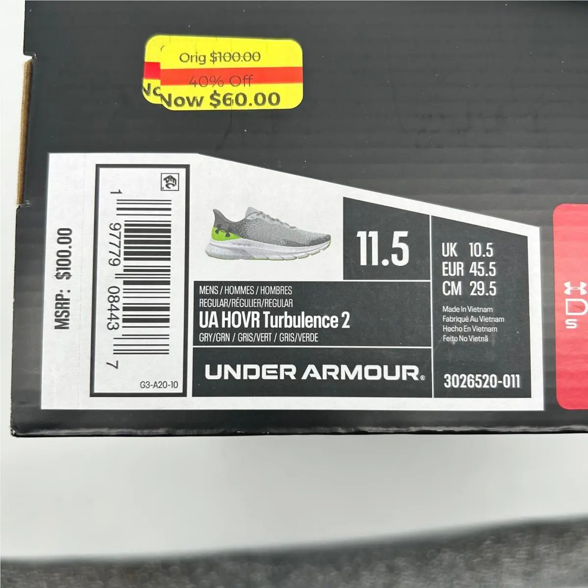 Under Armour shoes - HOVR Turbulence 2 - HOVR Turbulence - Gray 9
