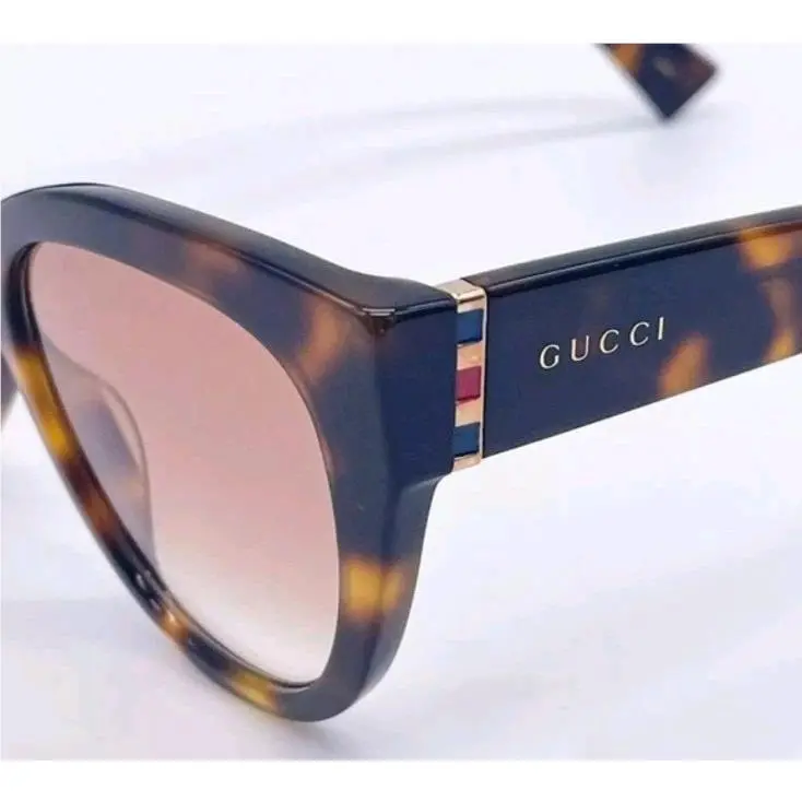 Sunglasses GG046S 004 Havana Brown Gradient Made IN Italy by Gucci