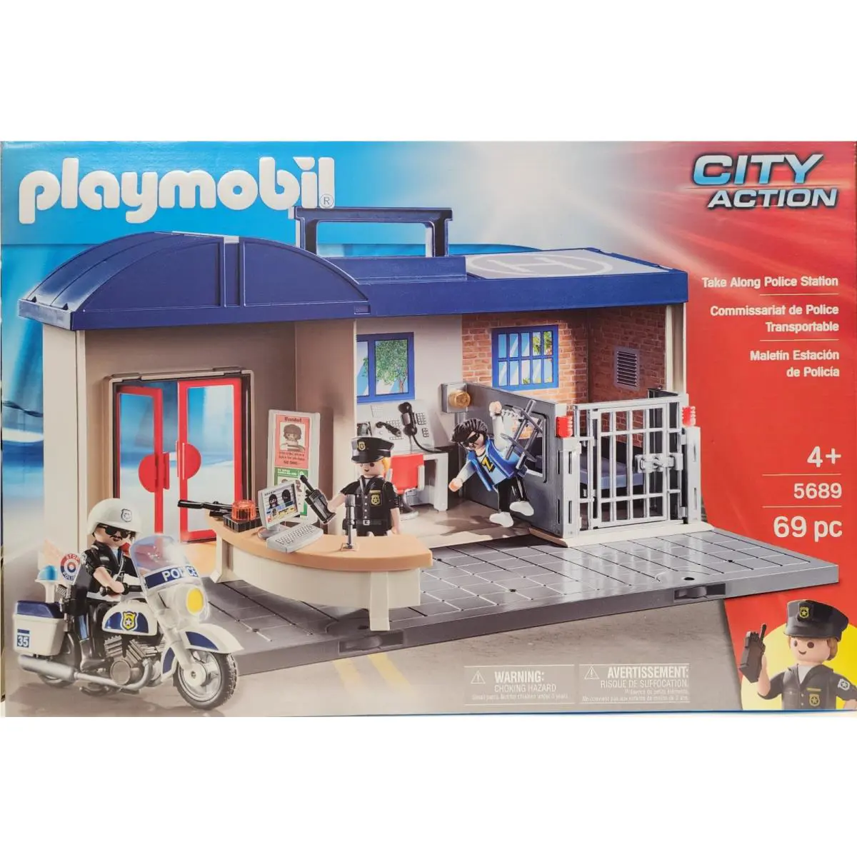 Playmobil City Action 5689 Take Along Police Station Carrying Case