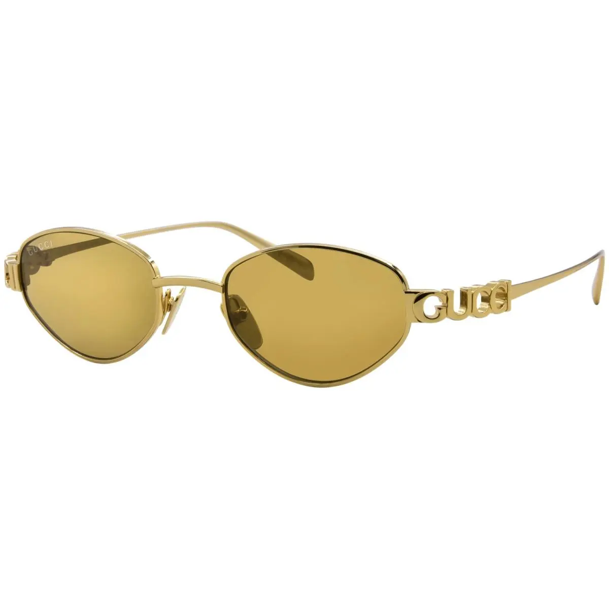 Gucci GG1935S 003 Sunglasses Women`s Gold/bronze Lenses Oval Shape 47mm