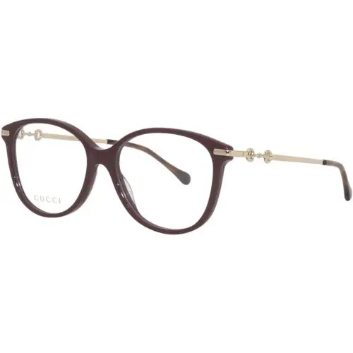 Gucci GG0967O 003 Eyeglasses 53mm Burgundy Gold / Clear Demo Lens