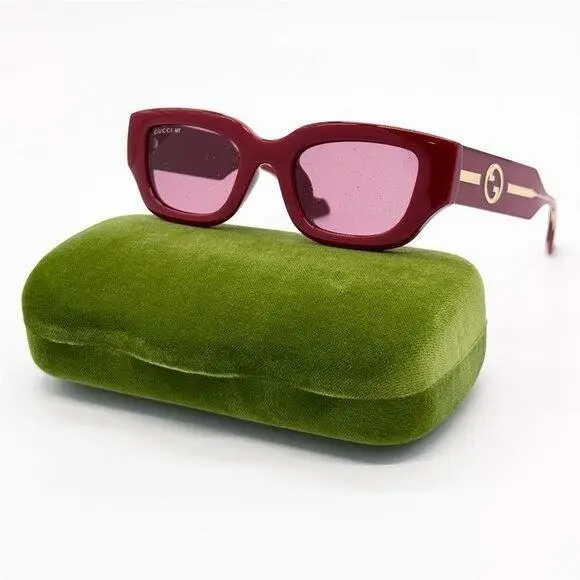 Gucci Sunglasses GG1558SK 005 Burgundy Women Eyewear Gucci