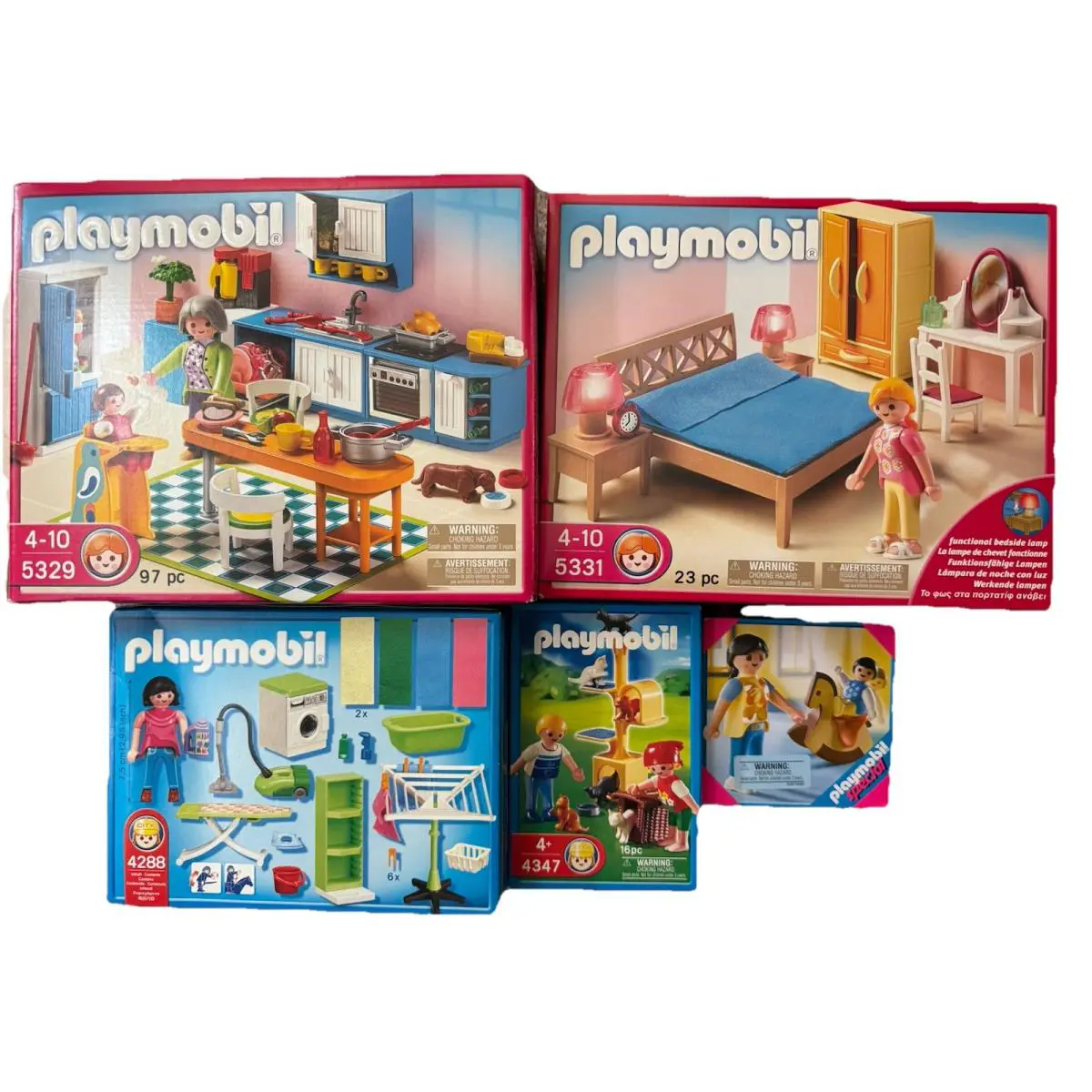 Playmobil 5329 5331 4288 4347 4744 Grand Kitchen Rocking Horse Bedroom Laundry