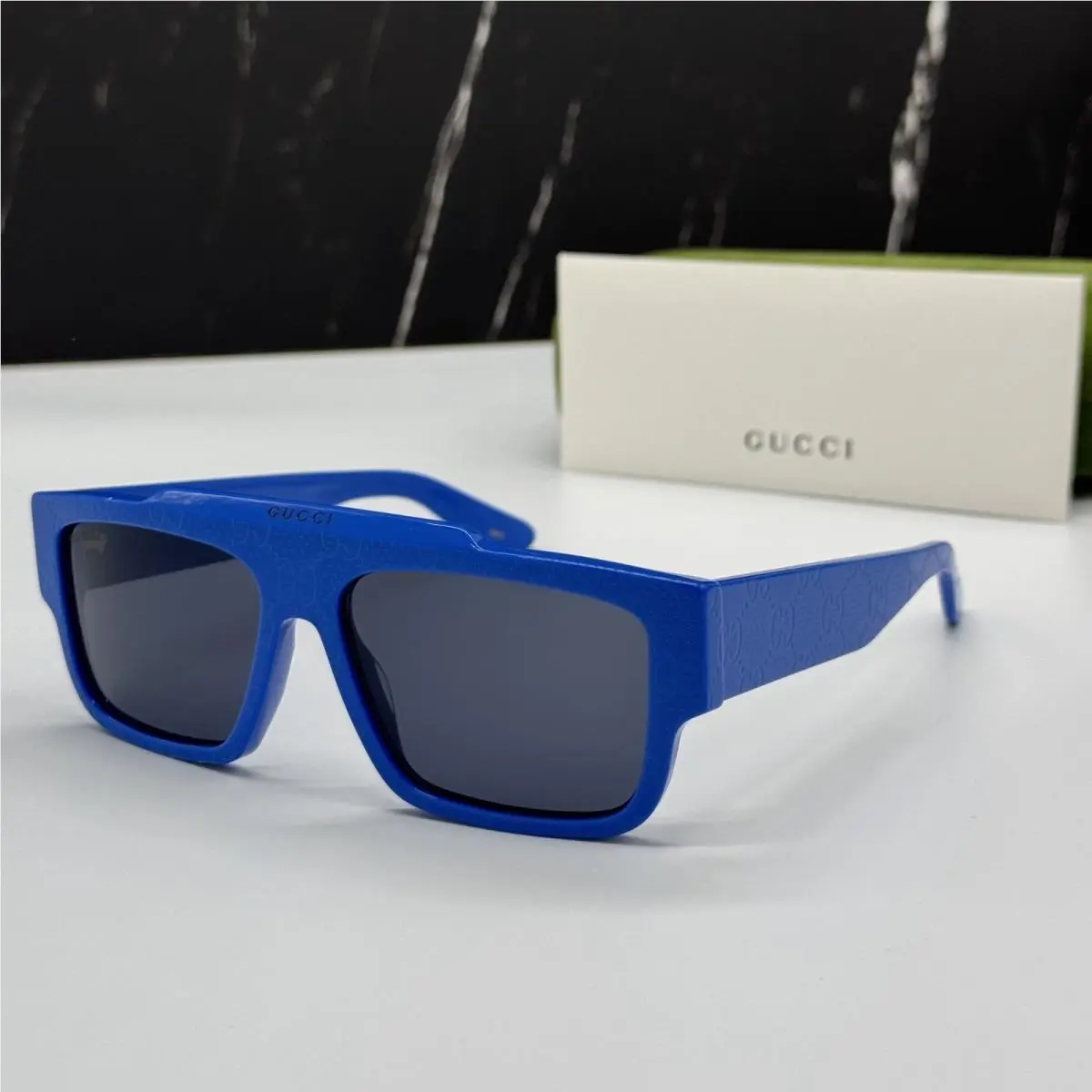 GG1460S 008 Blue Square Men Sunglasses by Gucci