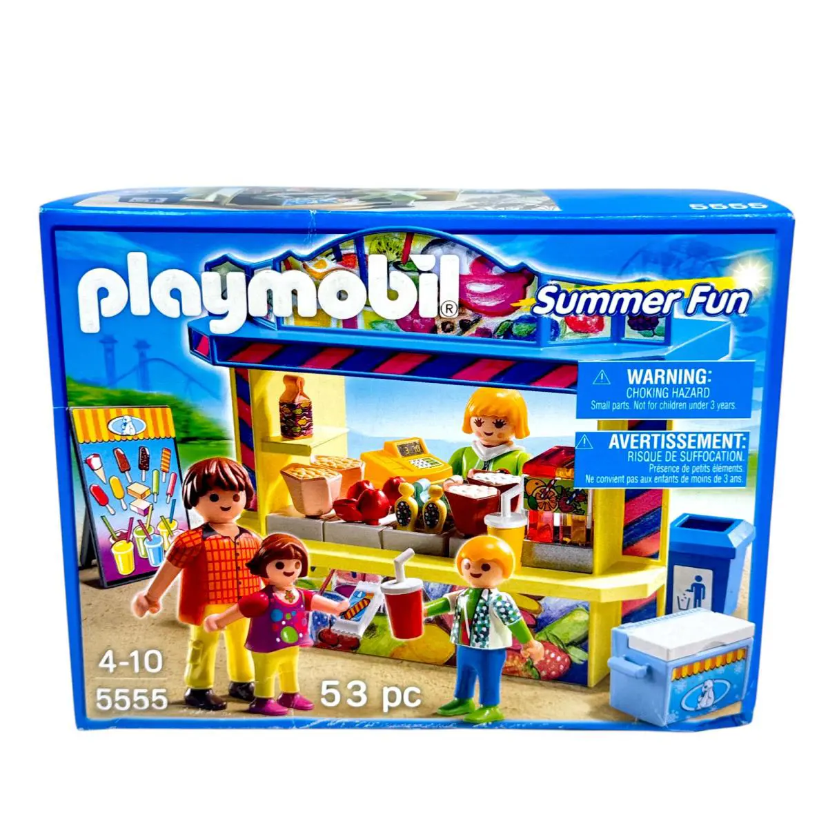 Playmobil Summer Fun 5555 Ice Cream Smoothie Sweet Shop Mom Kids 2013 Retired