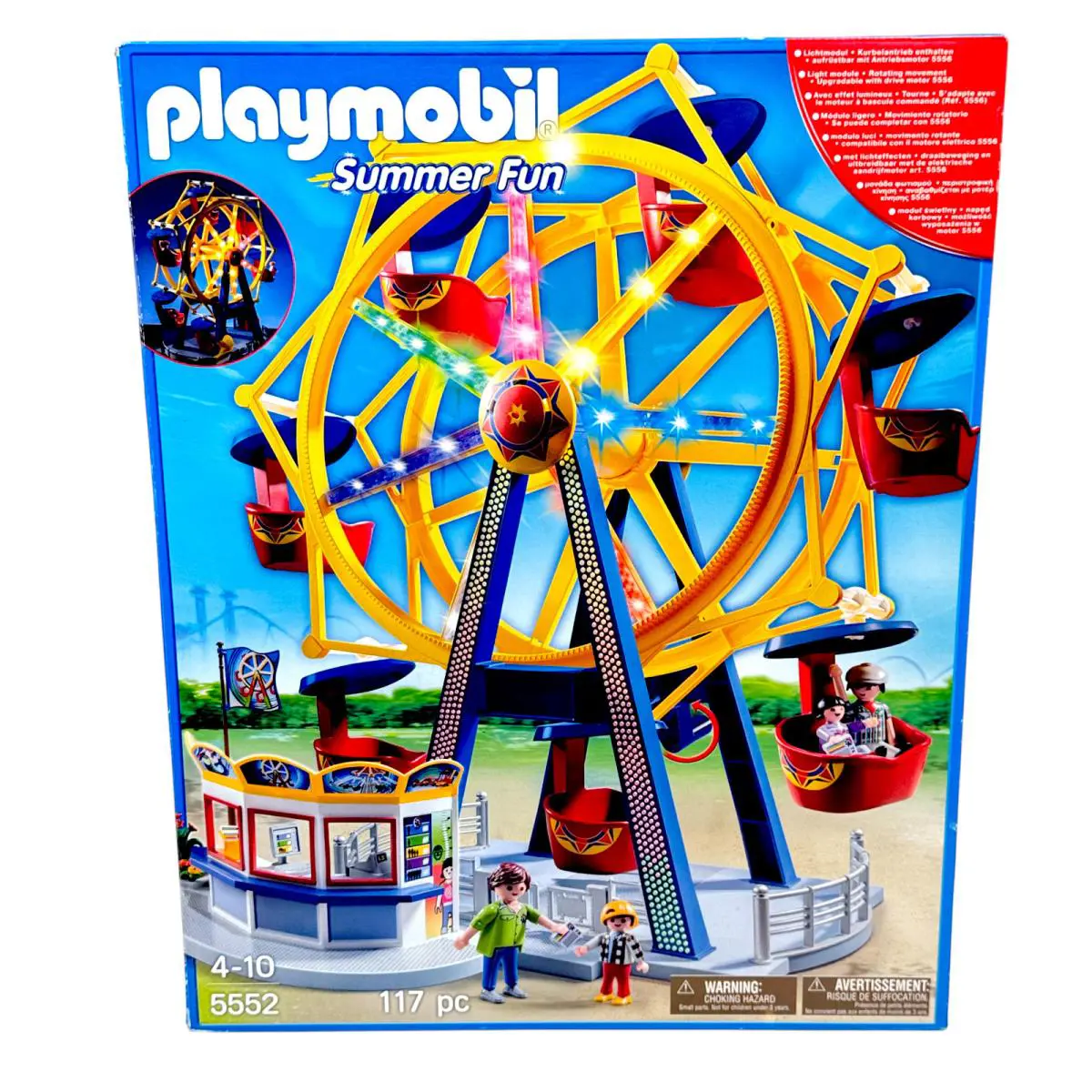 Playmobil 5552 Ferris Wheel Lights Rotates Summer Fun Figures 2013 Rare Retired