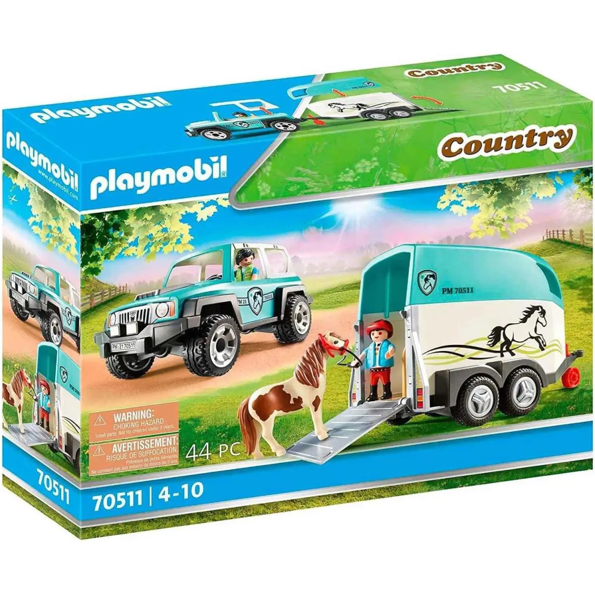 Playmobil Car with Pony Trailer