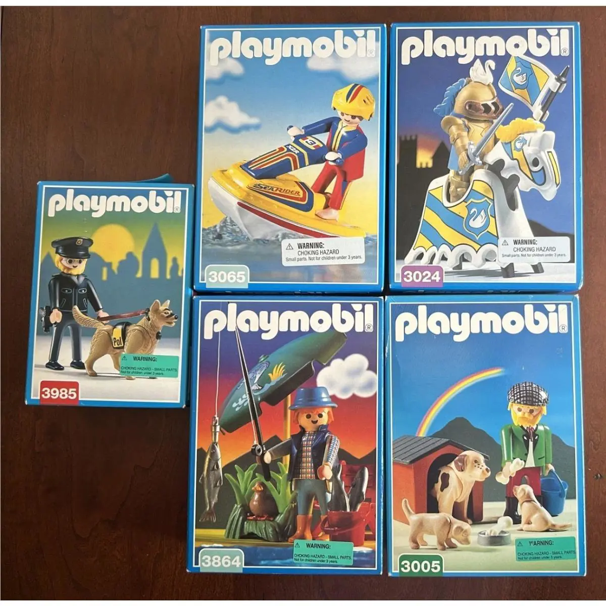 Playmobil 5 Sets From The Late 1990s in Their Boxes
