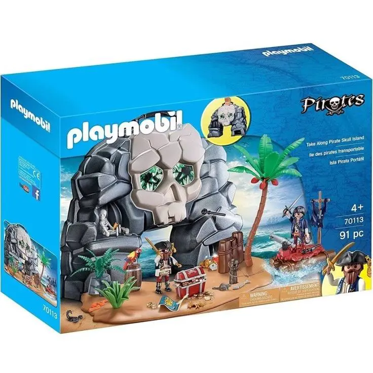 Playmobil Pirates Take Along Pirate Skull Island Playset Set 70113