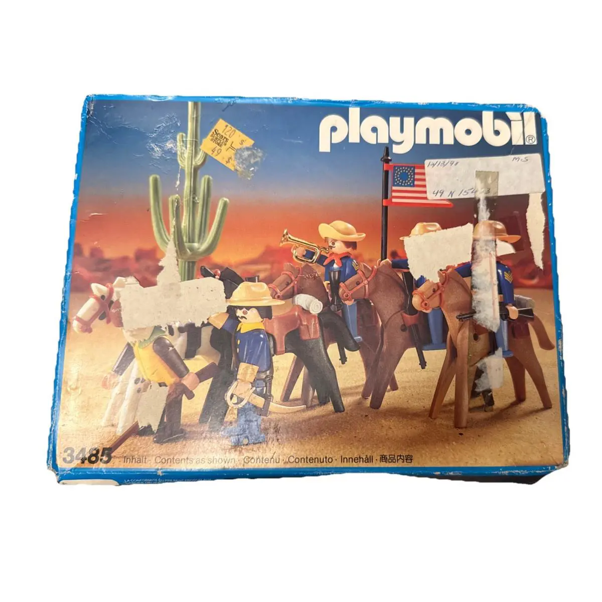 Newplaymobil 3485 Western US Army Cavalry Set 1987 Geobra West Germany Complete