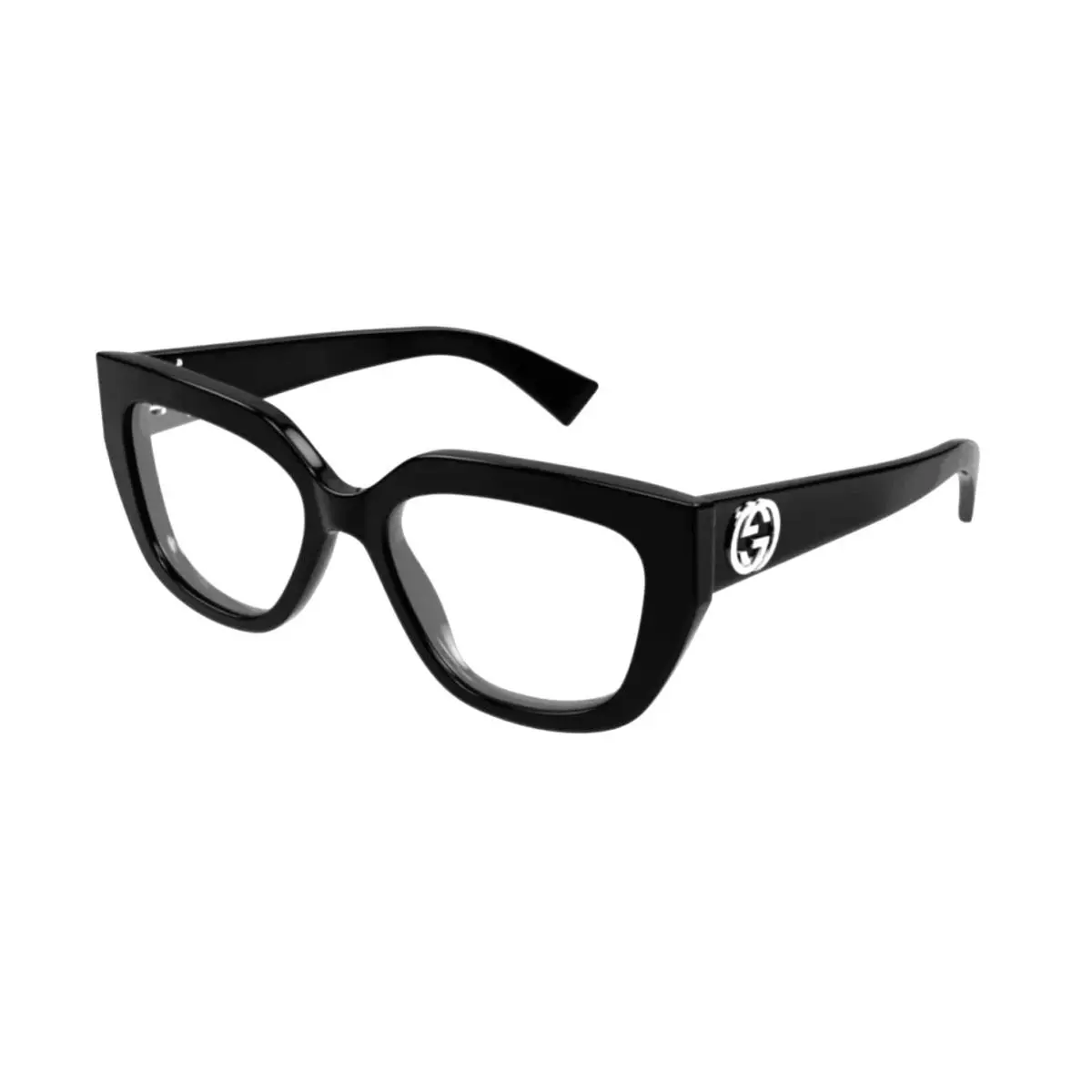 Gucci Eyeglasses GG1847O 001 53-18 140 Black Cat Eye Frames w/ Silver Logos